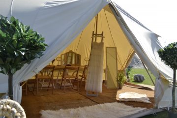 Bell Tent used for pampering at a wedding