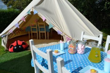 Children's party set up with Bell Tents