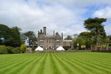 Large castle with Bell Tents for a wedding