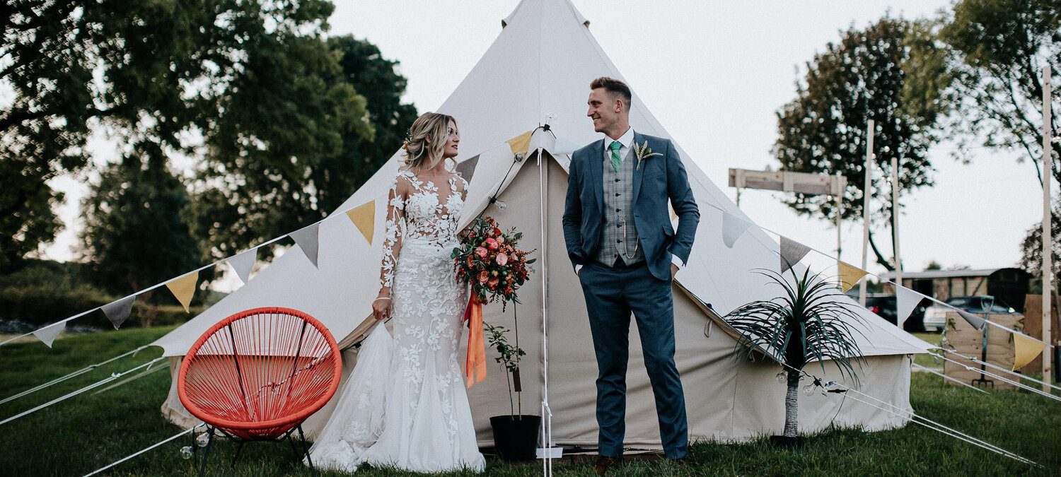 Bell Tent Hire for Festival, Boho, Outdoor and Tipi Weddings. Glamping Wedding accommodation.