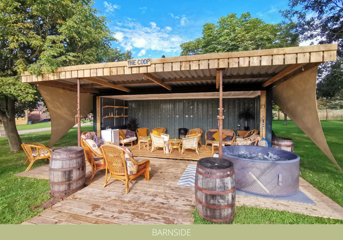 Barnside Hen Camp at Field Head Farm Hen Party Glamping.